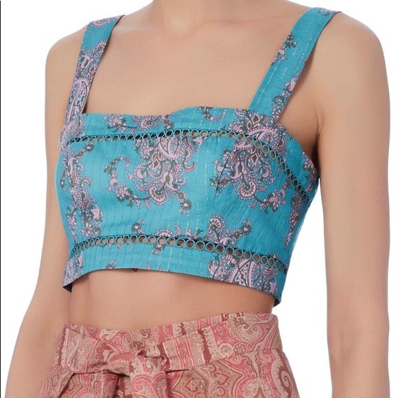 Zimmermann Tops - NWT Zimmermann Realm Paisley Crop Tank - sz 3